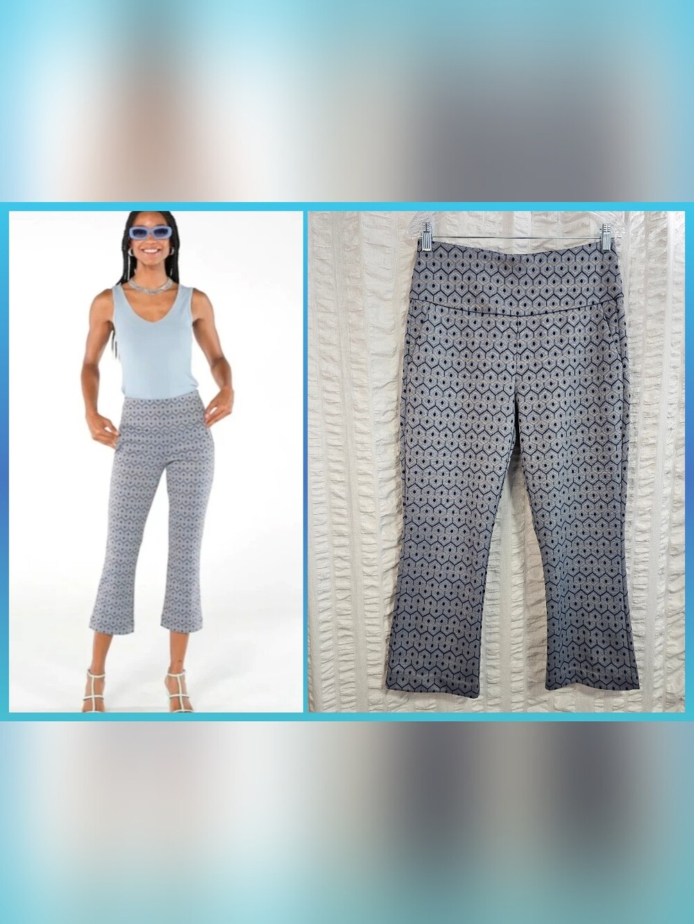 cabi Medallion Tessera Crop Pant (Style 6268) Medium